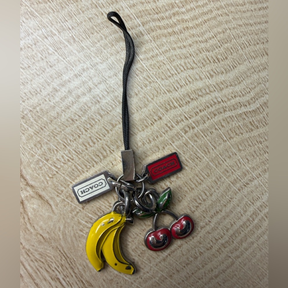 Coach Silver Fruit Bag Charm Lanyard